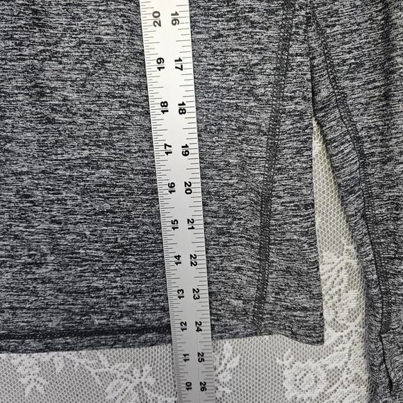 Nike Running Dri Fit Half Zip Pullover Long Sleeve Top Gray Womens Small Workout - Picture 6 of 9